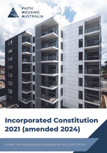 Homelessness, Faith Housing Australia